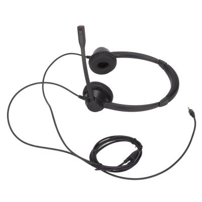 PinzqTrading Binaural 35mm. Business Headset, Double Sided Headset with HD Stereo Sound, Noise Canceling Microphone, Flexible Boom Arm, Plug and Play for Conference Call Call Center Online Cour