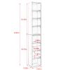 KCSWKJ 8-Tier Media Tower Rack, CD DVD Slim Storage Cabinet with Adjustable Shelves, Tall Narrow Bookcase Display Bookshelf for Home Office,Multi-Functional Double-Decker Bookcase view 2