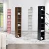 KCSWKJ 8-Tier Media Tower Rack, CD DVD Slim Storage Cabinet with Adjustable Shelves, Tall Narrow Bookcase Display Bookshelf for Home Office,Multi-Functional Double-Decker Bookcase view 4