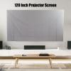 120 Inch Projector Screen, 169: HD Portable Projection Screen, Foldable Wrinkle Movie Screen with Hook and, Short Focusing Ambient Rejection for Outdoor Home Theater view 3