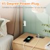 2 Pack Recessed Power Strips USB, 20W Fast Charging Furniture Outlets - 2 AC & 3 USB (2 USB-C + 1 USB-A) for Desk, Bedside, Drawer - Space-Saving, 10FT Cord, Black view 3