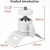 2-Pack White CCTV Security Mounting Bracket with 360 Rotatable Ball Head, 1/4" Screw Pole Column Mount for Arlo/Eufy/Ring/Wyze/Oculus Sensor, Compatible with SLR Cameras/Tripods/Light Brackets view 2
