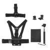 5 in 1 Action Camera Accessories Kit for Sports Cameras, Head Strap Mount Chest Harness Selfie Stick, Adventure Sports Camera Kit with J Shaped Hook Clasp view 3