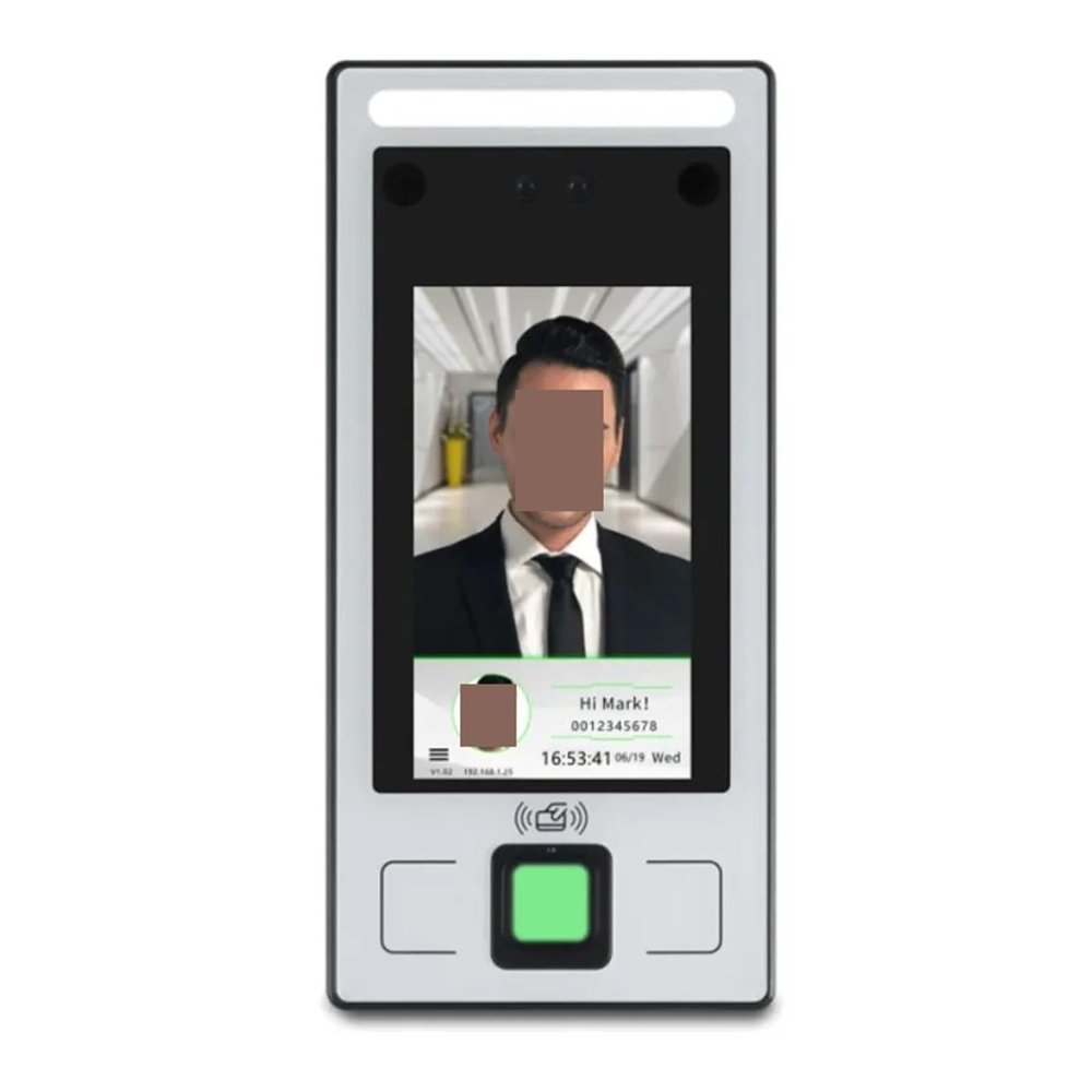 4.3-inch Full-View High-Definition Screen Simple Fingerprint Dynamic Face Access Control Time and Attendance Machine with Multi-Language