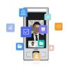 4.3-inch Full-View High-Definition Screen Simple Fingerprint Dynamic Face Access Control Time and Attendance Machine with Multi-Language view 3
