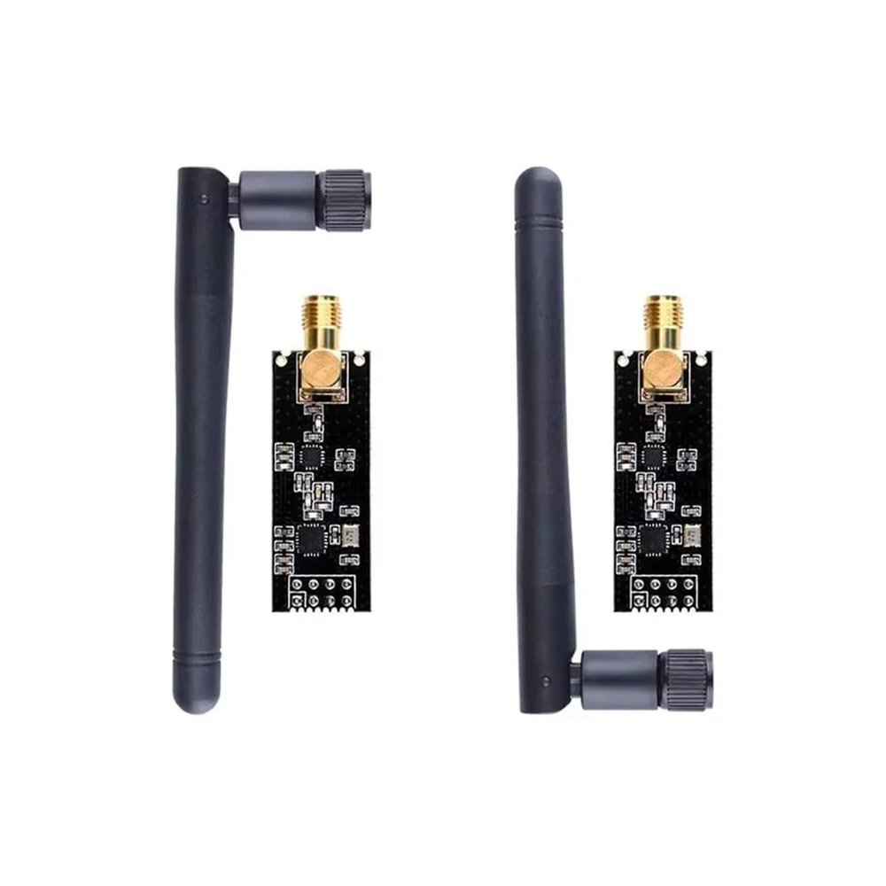 1/2Pc NRF24L01+PA+LNA Wireless Transceiver RF Transceiver Module with SMA Antenna 2.4G 1100m Compatible for Arduino Raspberry Pi(2pcs)