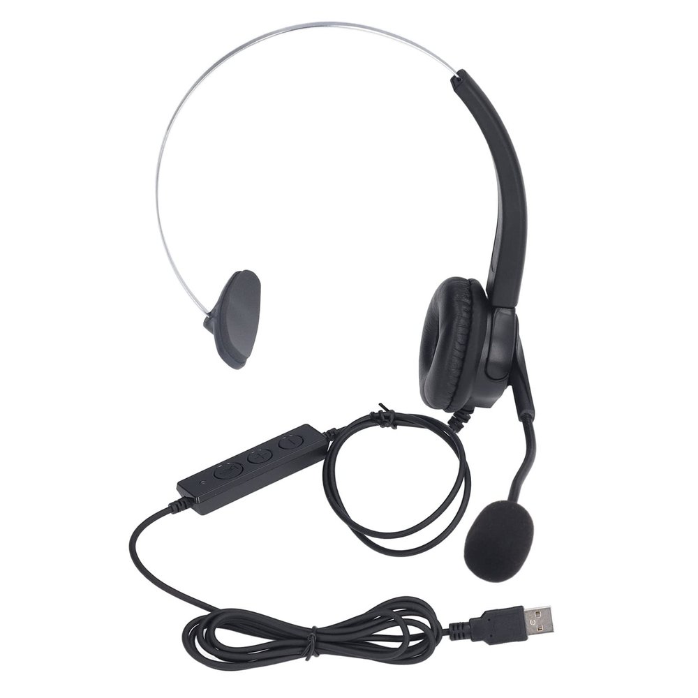 ChiweiJ Call Center Headset with Noise Reduction, Wired Customer Service Headphone, Headband and Microphone, Ergonomic Headset for Telemarketing Business Communication