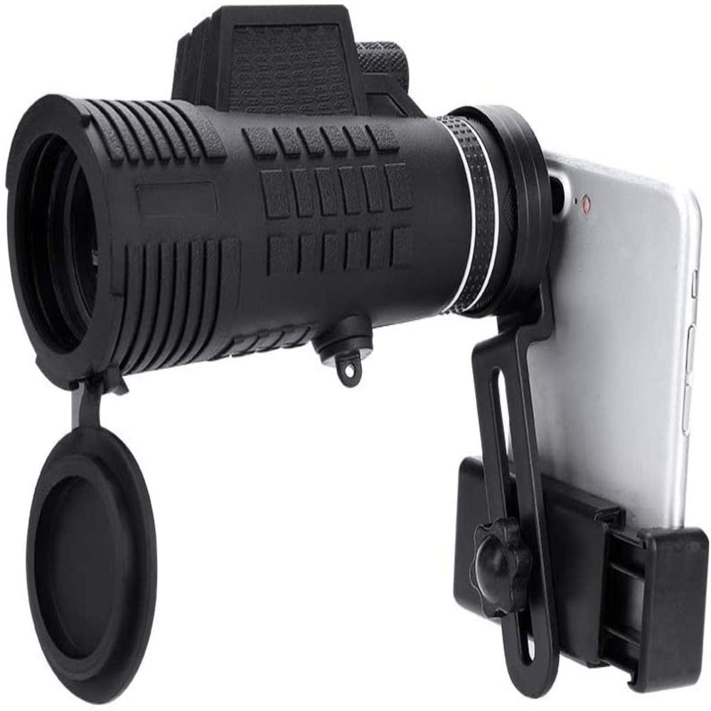 50x60 High Magnification Monocular Telescope with Tripod Clip and Mobile Phone Compatibility for Bird Watching
