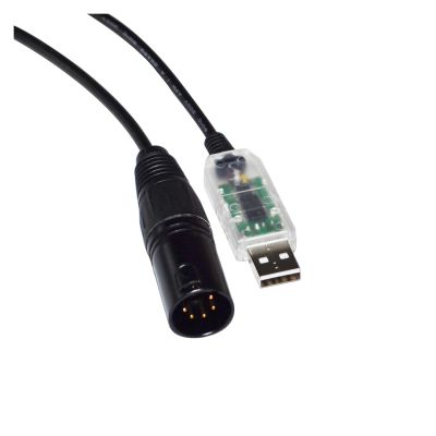 Treayes F&T>D*I RS485 USB to DMX512 XLR 5PIN 5P Female/Male DMXCONTROL Freestyler ARTNET QLC+ Magic Q to Stage Controller KABLE(1.8M,5P XLR Mail A)
