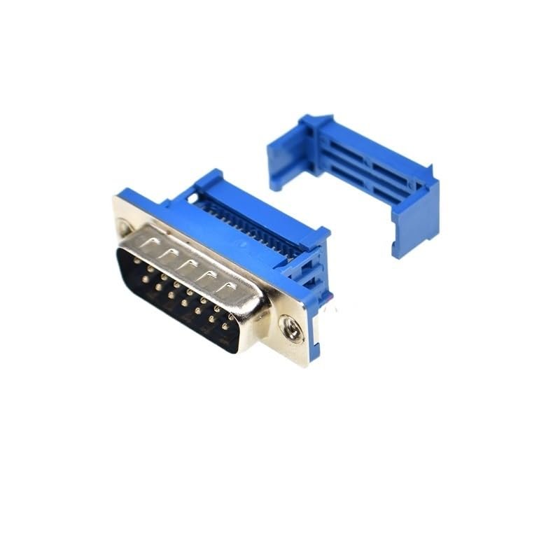2/5pcs Db9 Db15 Db25 Db37 Male Female Plug Serial Port Connector IDC Crimp Type D-Sub Rs232 Adapter(DB15 Male,5Pcs)