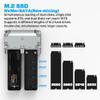 M.2 SSD Enclosure Offline Cloning M.2 Dual Disk Array NVME/SATA Enclosure 8T PD100W 10Gbps SSD Docking Station Reader view 3