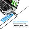 M.2 SSD Enclosure Offline Cloning M.2 Dual Disk Array NVME/SATA Enclosure 8T PD100W 10Gbps SSD Docking Station Reader view 4