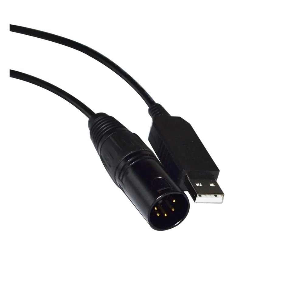 Treayes F&T>D*I RS485 USB to DMX512 XLR 5PIN 5P Female/Male DMXCONTROL Freestyler ARTNET QLC+ Magic Q to Stage Controller KABLE(1.8M,5P XLR Mail B)