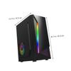 GALPADA ATX Computer Case with Wide Transparent Side Panel Hollow Mesh Front for Efficient Cooling USB Interface Compatible with ATX and MATX Motherboards for Home Office and Gaming Use view 2