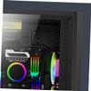 GALPADA ATX Computer Case with Wide Transparent Side Panel Hollow Mesh Front for Efficient Cooling USB Interface Compatible with ATX and MATX Motherboards for Home Office and Gaming Use view 4