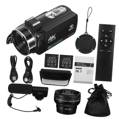 SEWACC Touchscreen Digital Video Camera Lightweight Portable Camcorder for Vlogging Filming with Built-in Mic and Easy Navigation for Beginners