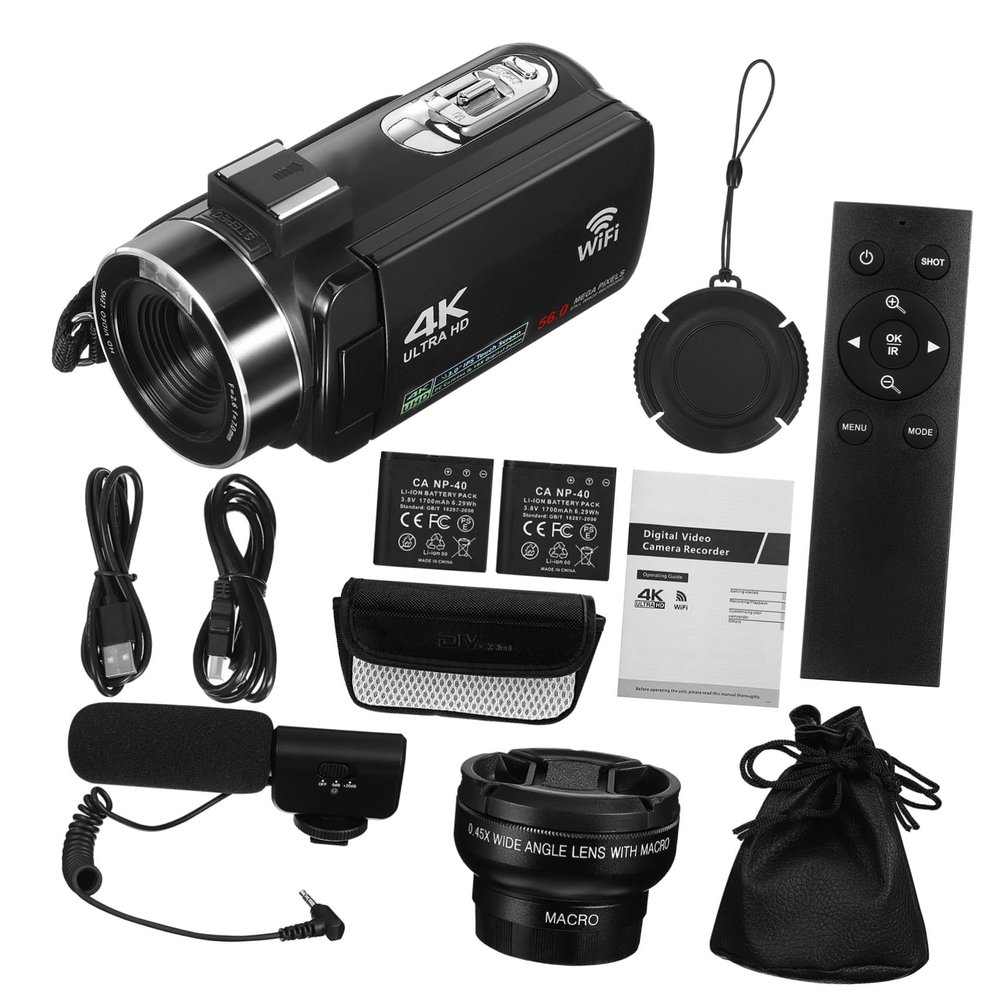 SEWACC Touchscreen Digital Video Camera Lightweight Portable Camcorder for Vlogging Filming with Built-in Mic and Easy Navigation for Beginners