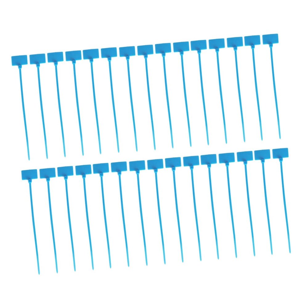 VALICLUD 250 Pcs Self-locking Electric Cable Ties with Marking Label Nylon Wire Cable Straps for Home Office Network Power Line Management Blue