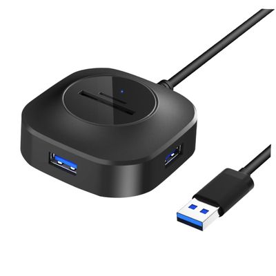 Gatuida Professional USB Hub Multi-Port Expansion Dock with Memory Card Reader Abs Plastic USB Splitter for Laptop Notebook Office Home and School Use Cable