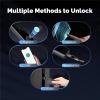 BOGJFC Smart Door Lock Fingerprint Password Remote App Unlock Alexa Compatible Aluminium Black Fits 35 to 60mm Doors 5050 Insert 22x220mm view 4