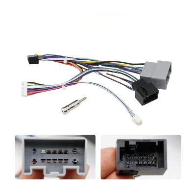 Radio Frame Fit for Ford Fit for Fiesta Mk6 2004-2014 9 Inch 22.86cm 2Din Car Frame Audio Decoder Wiring Harness Radio Panel Kit Convenient(Only Cable)