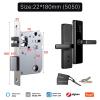 BOGJFC Smart Door Lock ZigBee 3.0 Fingerprint Keypad IC Card App Remote Unlock Aluminum Alloy Black 22x180mm 5050 Insert Tenon view 2