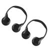 2 Channel Cordless Infrared IR Stereo Audio Headphone Earphone Wireless Car Headrest DVD Comfortable Lightweight Foldable Design Clear Sound Quality for Long Road Trips view 3