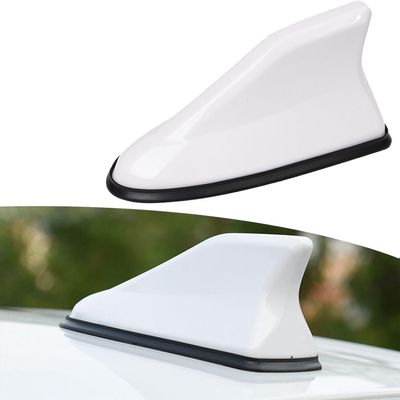 JSFZM Shark fin Antenna Car Shark Fin Aerial Antenna for X5 F15 2014-2018, ABS Material Fin Roof Aerial Auto Radio Aerials Signal with Adhesive Base(White/B)