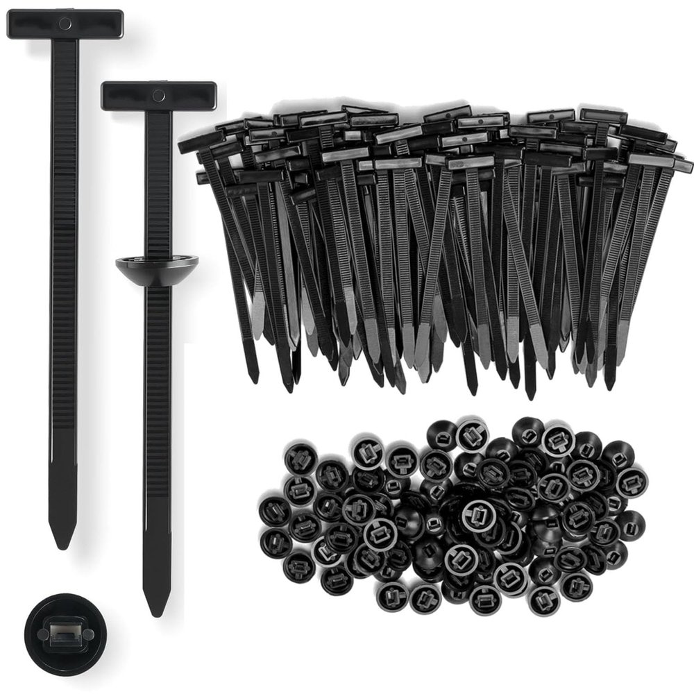 100 Pcs Nylon Universal Cable Tie Buckle, Cable Tie Buckle,Automotive Zipper Clips,Heavy Duty Self-Locking Zip Ties Multifunctional Nylon Zip Ties for Car Daily Repair, Office,Workshop,Home & Garage
