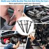 100 Pcs Nylon Universal Cable Tie Buckle, Cable Tie Buckle,Automotive Zipper Clips,Heavy Duty Self-Locking Zip Ties Multifunctional Nylon Zip Ties for Car Daily Repair, Office,Workshop,Home & Garage view 4