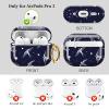 AQXV for AirPods Pro 3 Case, Compatible with AirPods Pro 3rd Generation Case (2025), Shockproof Protective Cover with Golden Carabine (Cute Bird) view 4