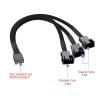 ACGTUY Cylarix PWM Fan Splitter Cable PC 4Pin 1 to 4 Ways Fan Power Extension Adapter Cable Black Sleeved Braided Cable 27cm/10.5 inche(1 to 4) view 4