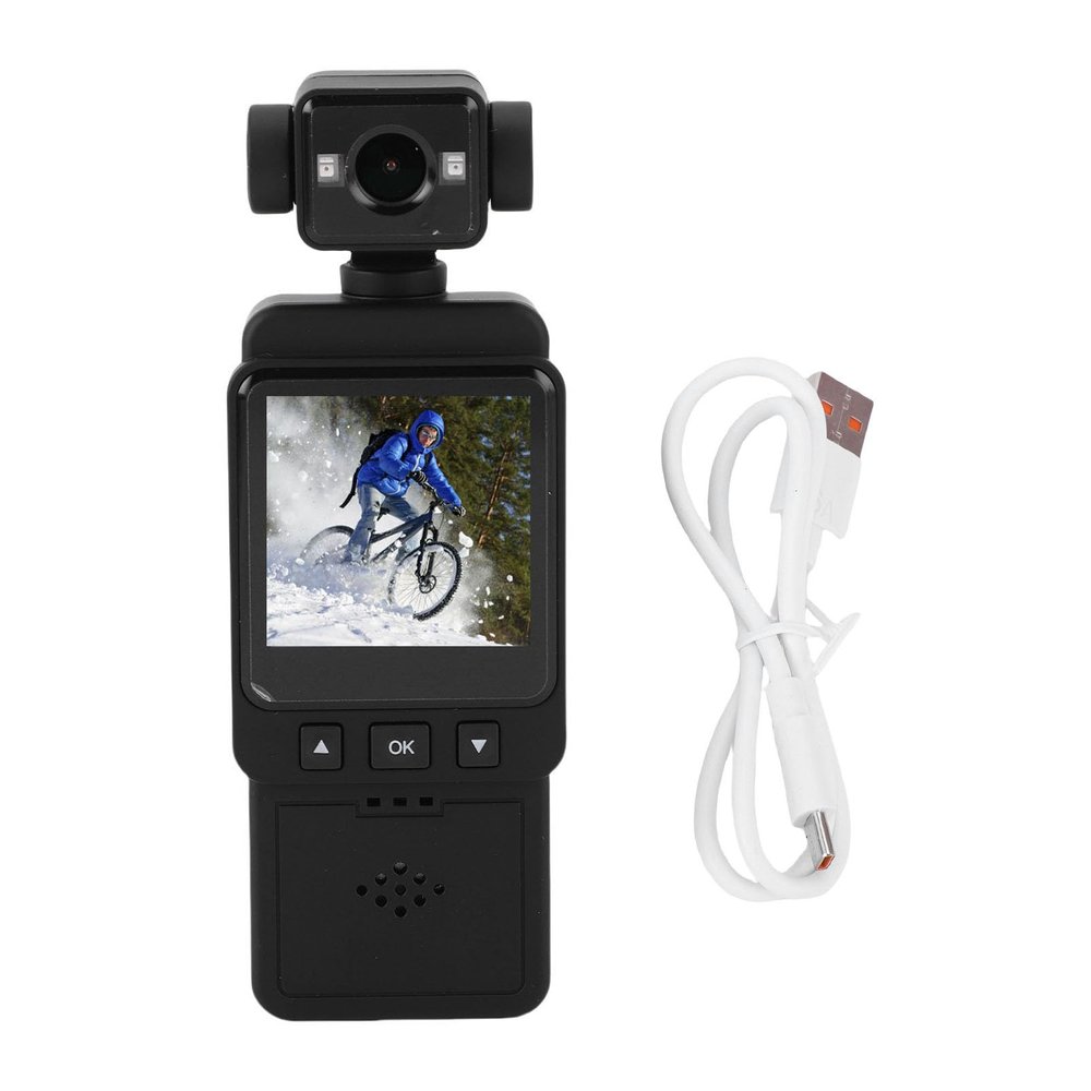 KIMISS 4K Handheld Action Camera Smart Image Stabilization IP65 Water Proof for Travel Cycling