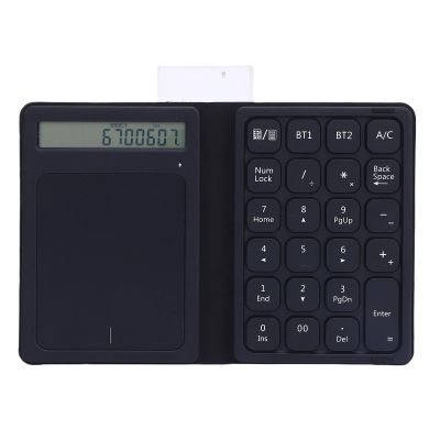 ASHATA Bluetooth Number Pad, 3 in 1 Foldable Ultra ThinWireless Number Pad Slim 23 Keys Portable Financial Accounting Numpad Keyboard for PC Laptop Desktop