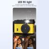 Akozon Keychain Camera 0.96inch HD Display 1080P 12MP Vintage Compact Camera with LED Fill Light for Travel Campus (Black Yellow) view 4
