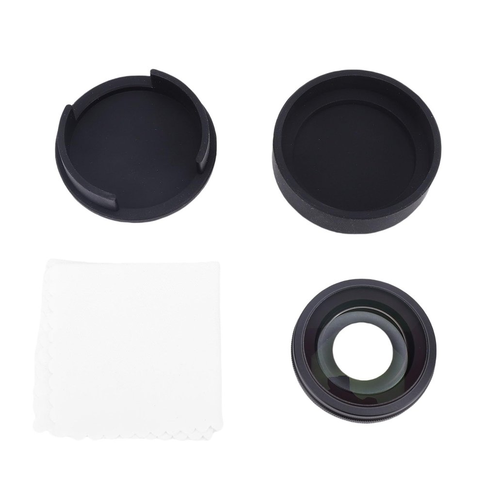 KIMISS Camera Lens Replacement Fit for Osmo Action 5Pro 185 Wide Angle HD Optical Glass Lens with Cap for Action Sports Enthusiasts