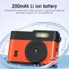 Akozon Keychain Camera 0.96inch HD Display 1080P 12MP Vintage Compact Camera with LED Fill Light for Travel Campus (Black Orange) view 4