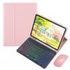 Rainbow Backlit Keyboard Case for Samsung Galaxy Tab S11 11 inch 2025 Case with Detachable Bluetooth Backlight Keyboard and Mouse,Pink+Black view 1