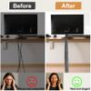 Chandelier Cord Cover Gray 2 Pack with Touch Fasteners,70.8inches Brushed Polyester Fabric Chain Sleeve for TV Cord Cover Decorative Wire Hider Easy Install Convenient for Wire Management view 3