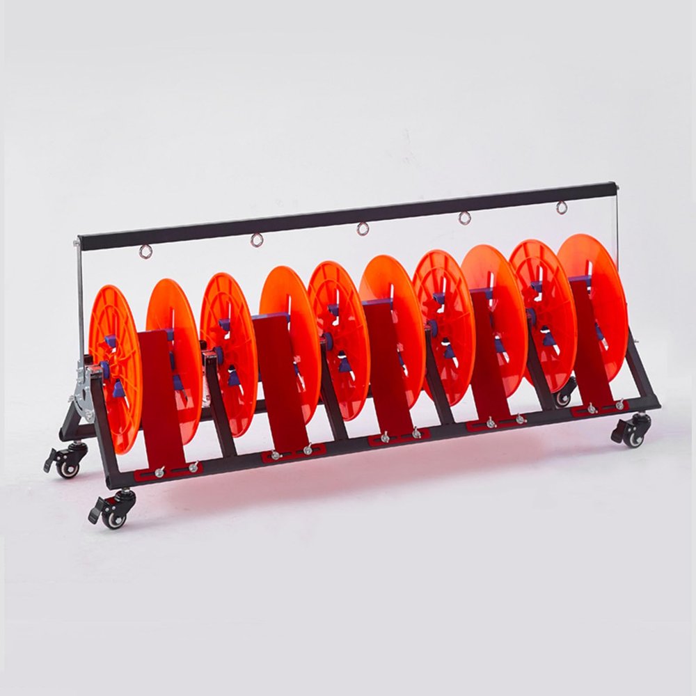 Electrical Wire Spool Rack with Wheels, Heavy-Duty Cable Dispenser for Easy Unrolling and Transport of Large Reels