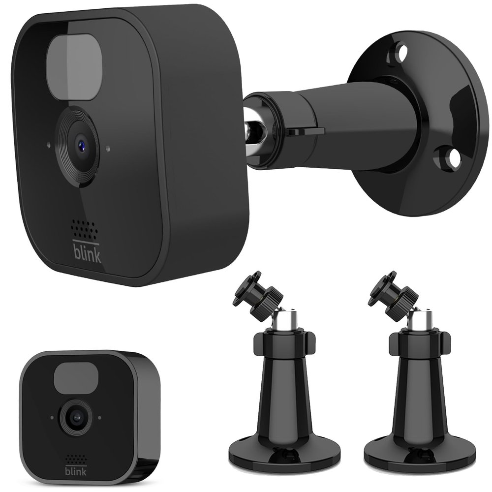 Blink Outdoor Camera Mount 2 Pack, 360 & 90 Adjustable Wall Mount Bracket Compatible with Blink Outdoor 4/Outdoor 2K+/Outdoor 3rd/Indoor, Durable ABS Security Camera Mount for Indoor/Outdoor Use