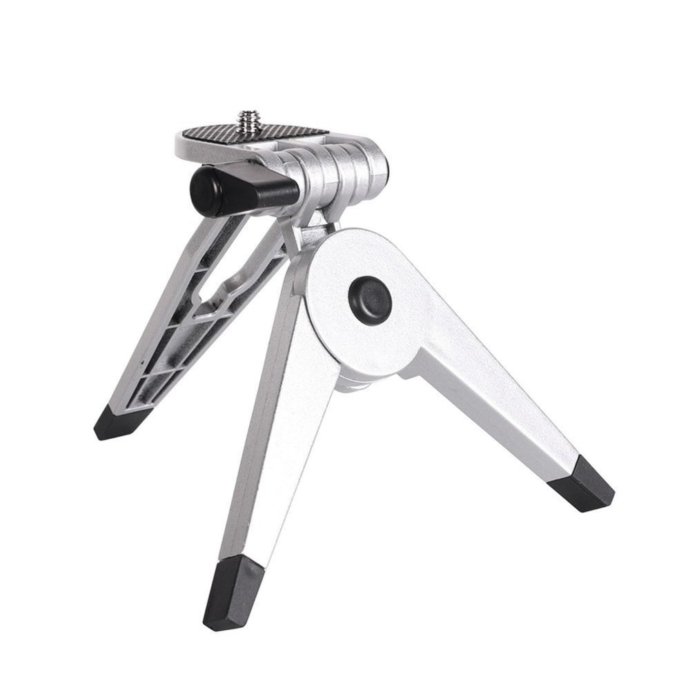 JINPIAOPIAO Portable Foldable Camera Tripod with 180 Adjustable Head and 1/4 Screw Mount for Travel Photography Content Creation