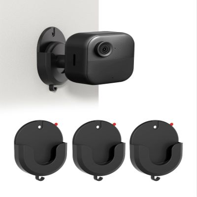 3 Pack Blink Outdoor Camera Mount  No Drill, No Screws, Strong Adhesive Wall Bracket for Blink Outdoor 4, Blink Indoor, Blink Mini, Blink Mini 2 Cameras  Easy, Secure Installation, Black