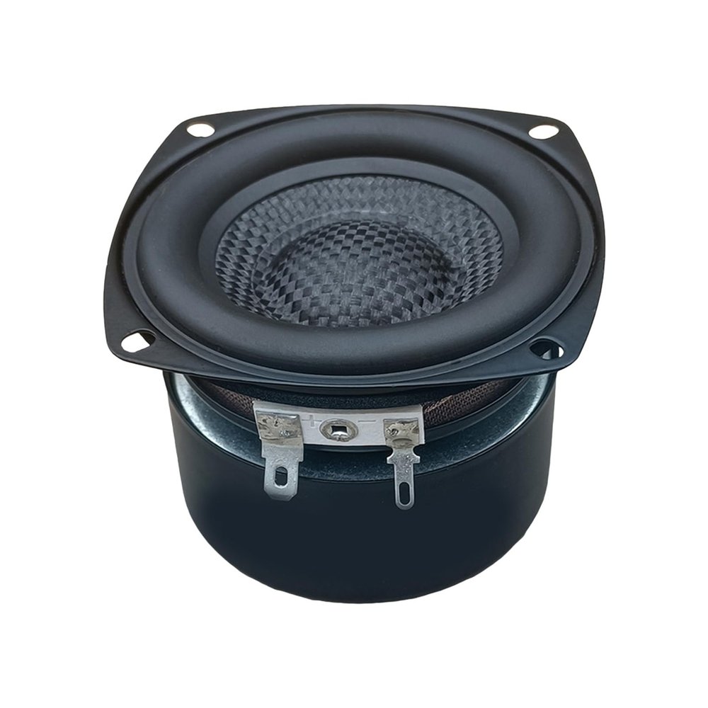 JINPIAOPIAO Square 3Inch Bass Speakers HiFi Stereo Systems with Glass Fiber Woven Woofer Metal Rubber Construction