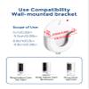 No Drill Ring Camera Adhesive Wall Mount, Strong Adhesive Camera Mount Stand Compatible with Ring Indoor Cam(1st Gen and 2nd Gen) Blink Camera Mount, No Drilling, No Screws, 2 Pack Mount Bracket view 2