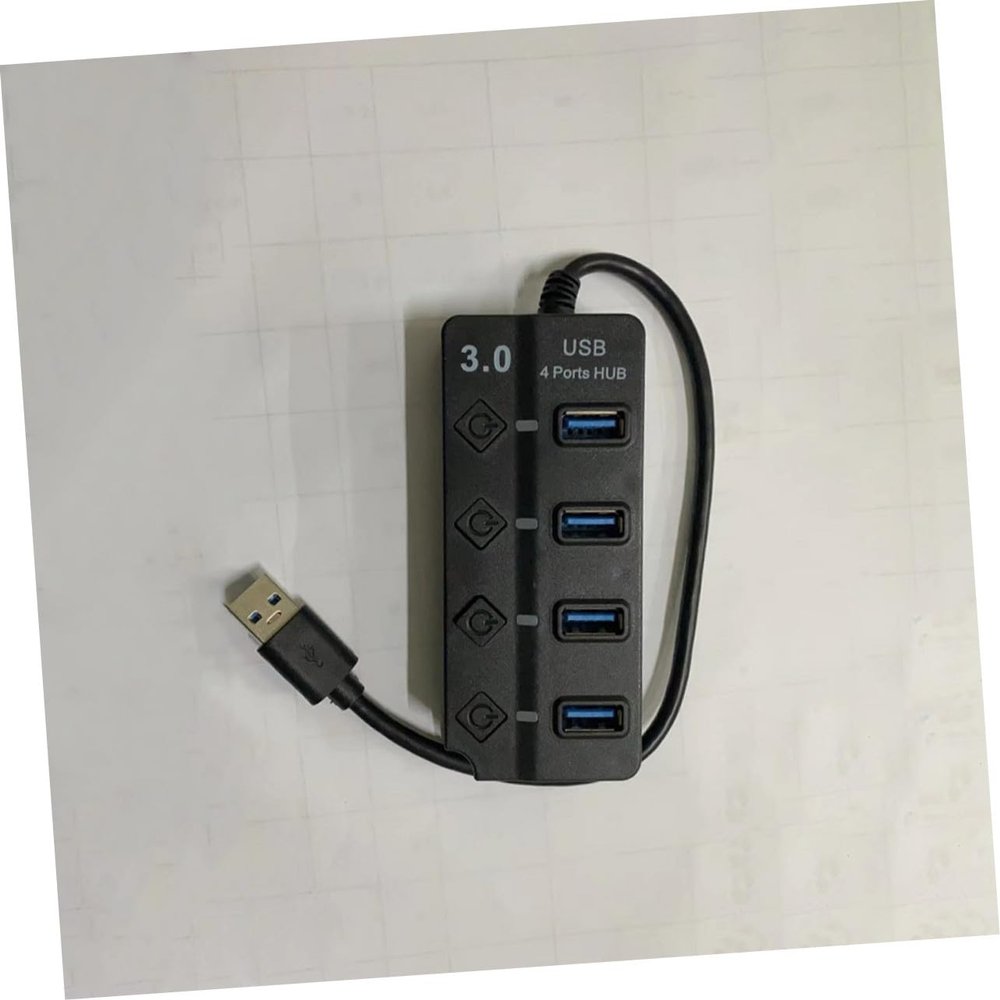 DECHOUS Port USB Hub with Individual Off Switches Superspeed Data Transfer Built Overcurrent Protection and Portable USB Splitter for Laptop PC Tablet Smartphone Black
