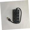 DECHOUS Port USB Hub with Individual Off Switches Superspeed Data Transfer Built Overcurrent Protection and Portable USB Splitter for Laptop PC Tablet Smartphone Black view 1