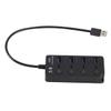 DECHOUS Port USB Hub with Individual Off Switches Superspeed Data Transfer Built Overcurrent Protection and Portable USB Splitter for Laptop PC Tablet Smartphone Black view 4