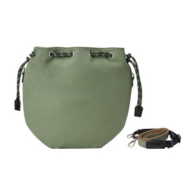Chuhals for PU Leathe Storage Bag for Insta360 X4 X5 for DJI for OSMO for 360 Outdoor Waterproof Sports Camera for Drawstring Designer for Handbags Portable(Green Color)