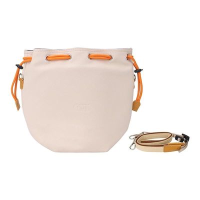 Chuhals for PU Leathe Storage Bag for Insta360 X4 X5 for DJI for OSMO for 360 Outdoor Waterproof Sports Camera for Drawstring Designer for Handbags Portable(White Color)